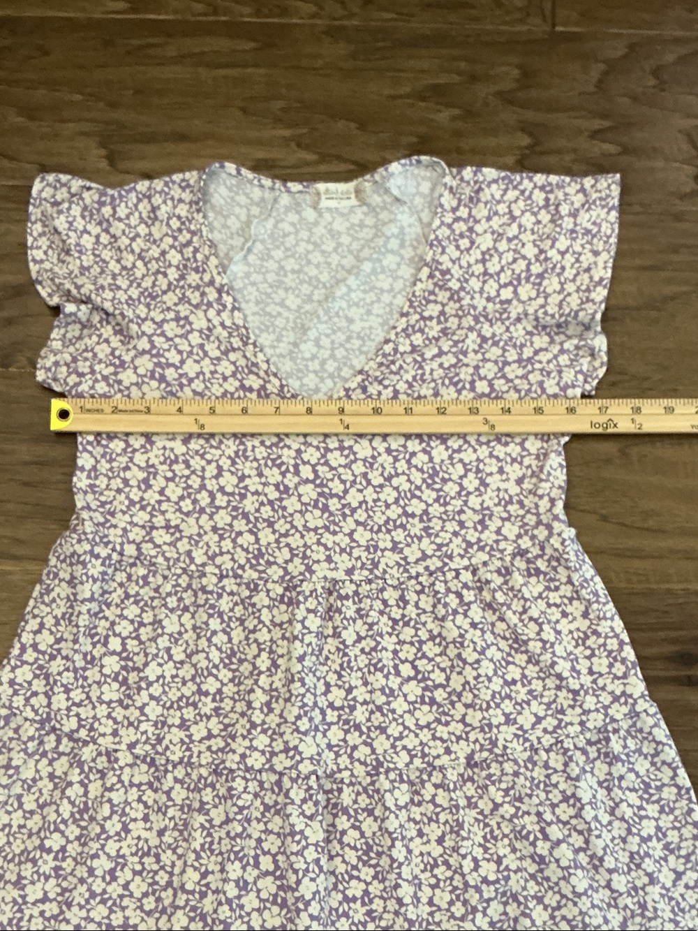 NWOT Altar'd State Lavender Floral V-Neck M Tiered Dress with Cap Sleeve - Picture 6 of 8